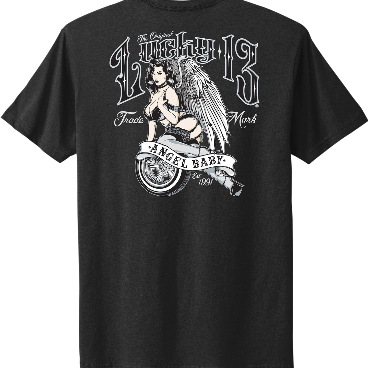 Tシャツ・カットソー [NICEGHOSTCLUB]BABY ANGEL SILHOUETTE TEE_BLACK(NG2FMUT517A baby angel silhouette tee[black] - niceghostclub