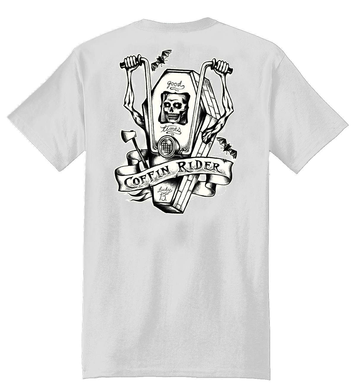 The COFFIN RIDER Tee - WHITE **NEW**