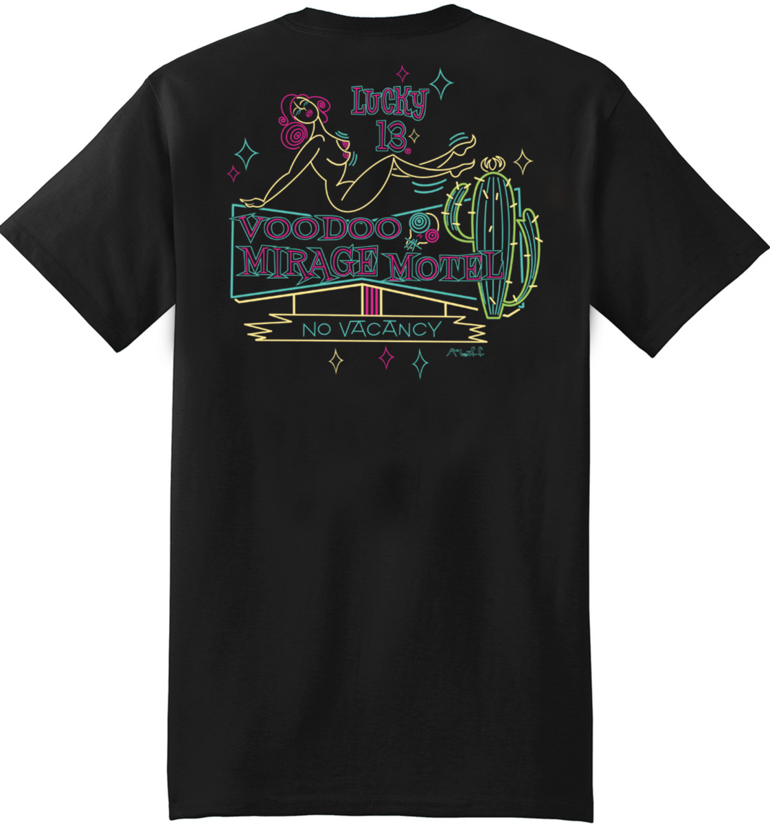 The VOODOO MIRAGE Men's Short Sleeve Tee Shirt By Lucky 13