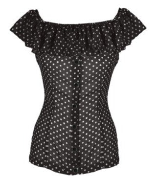 The GUAPA Women’s Off The Shoulder Top - Black/White ON SALE!!