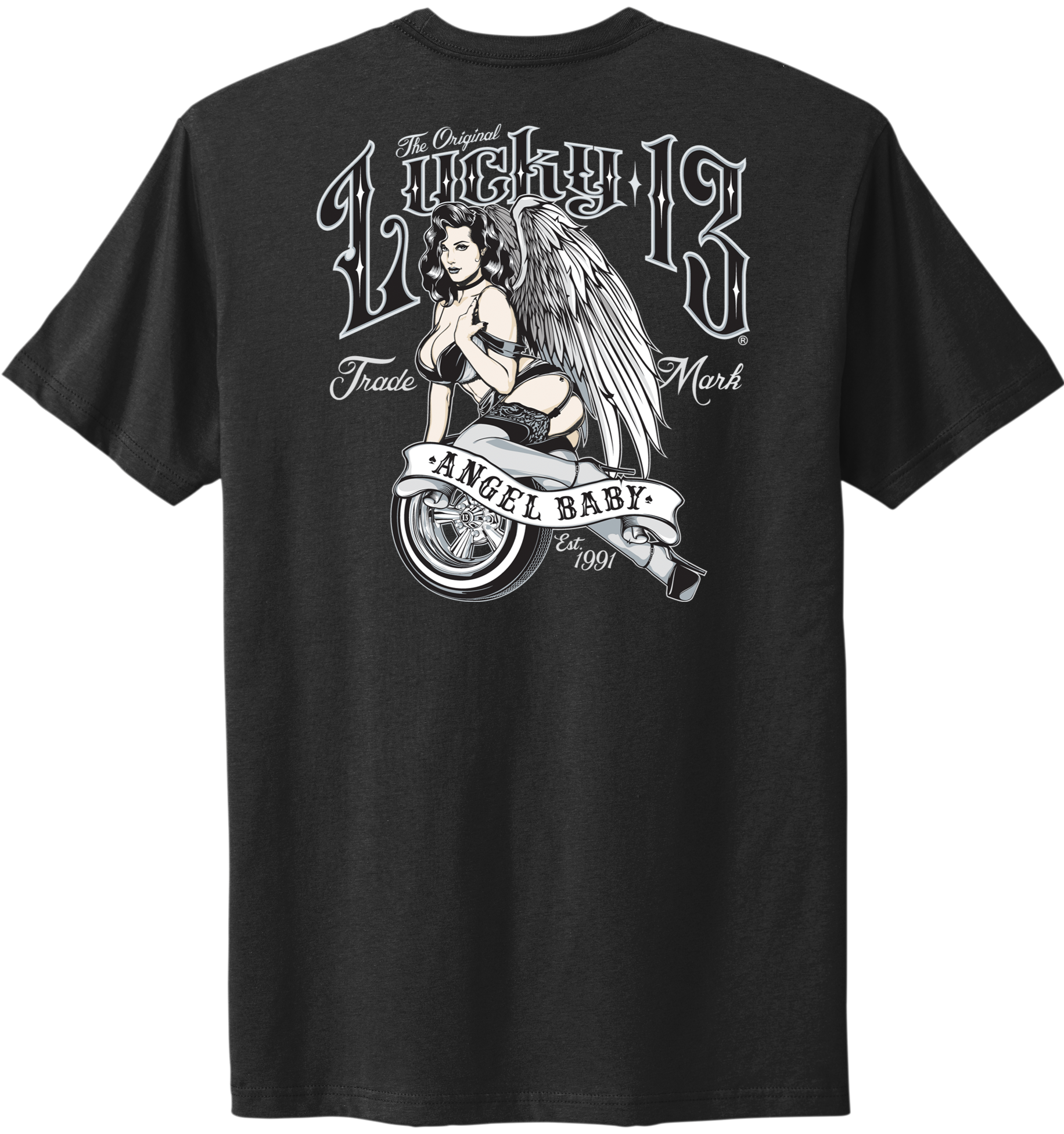 ANGEL BABY Casual Fit short sleeve t-shirt Jet Black