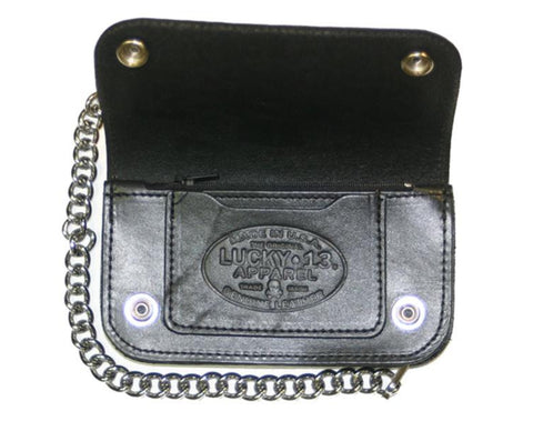 The DEATH OR GLORY Embossed Leather Wallet - BLACK