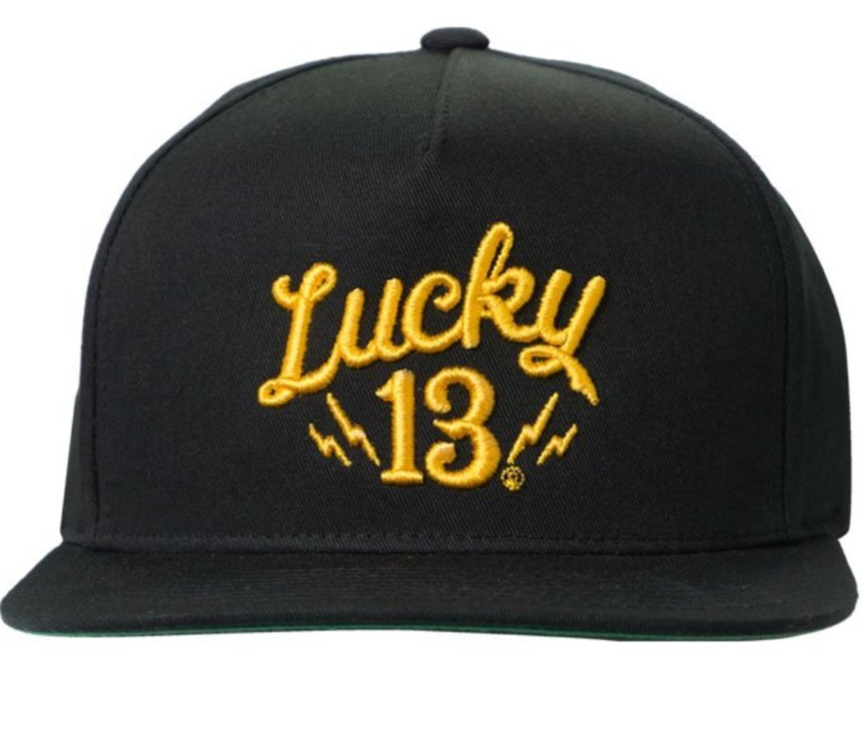 The “Shocker” Snapback Hat by Lucky 13 Black / Gold