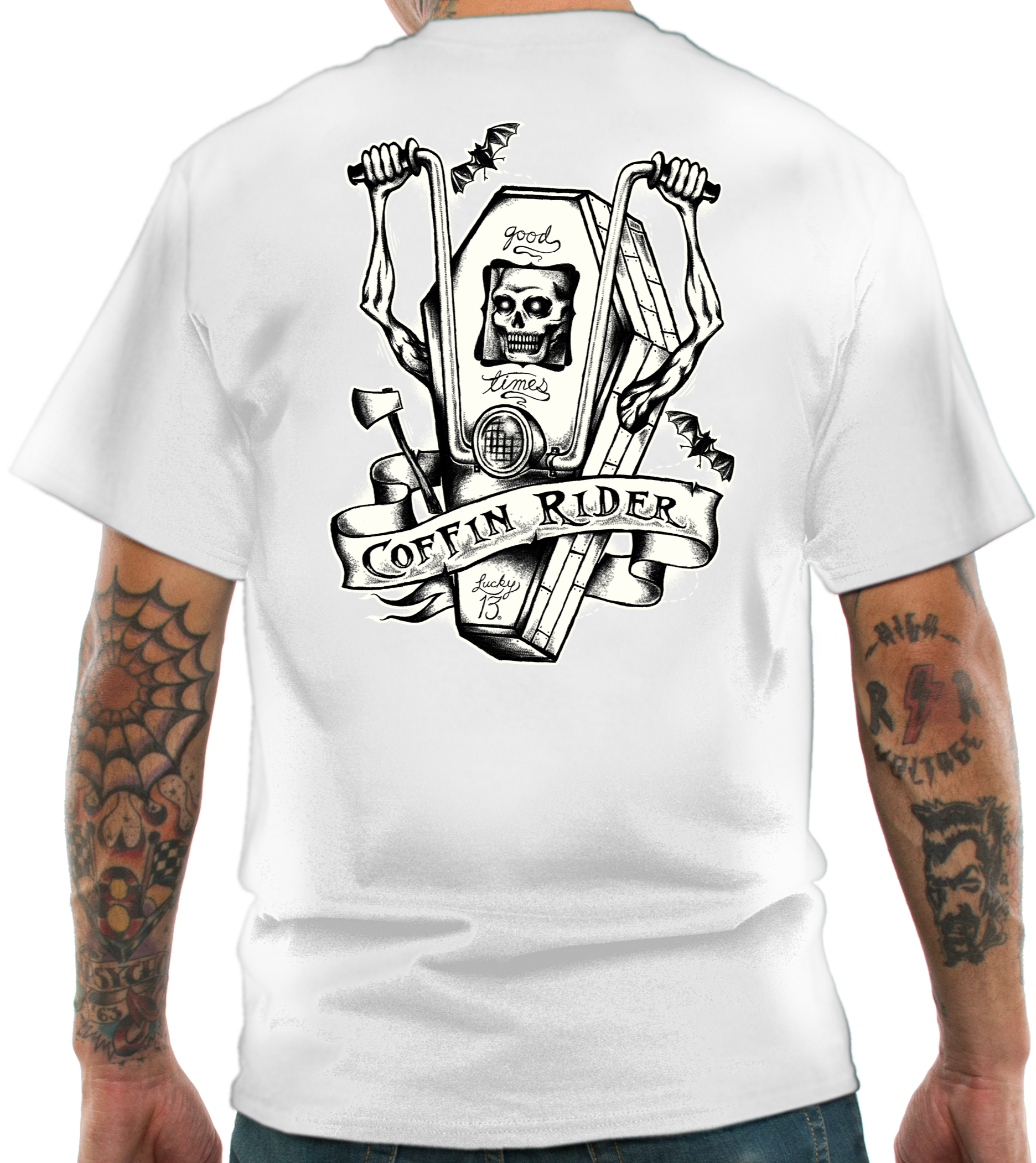 The COFFIN RIDER Tee - WHITE **NEW**