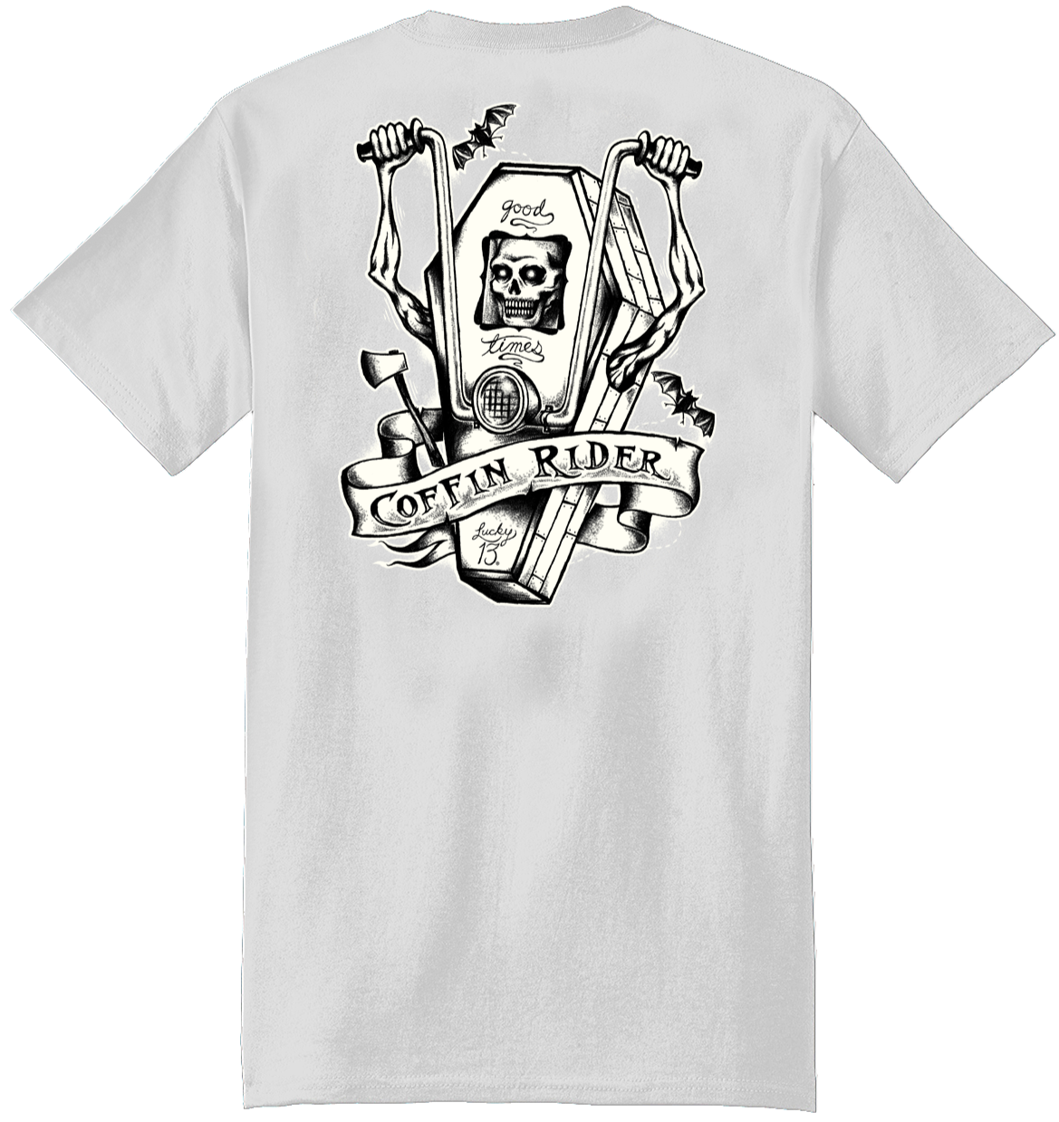 The COFFIN RIDER Tee - WHITE **NEW**