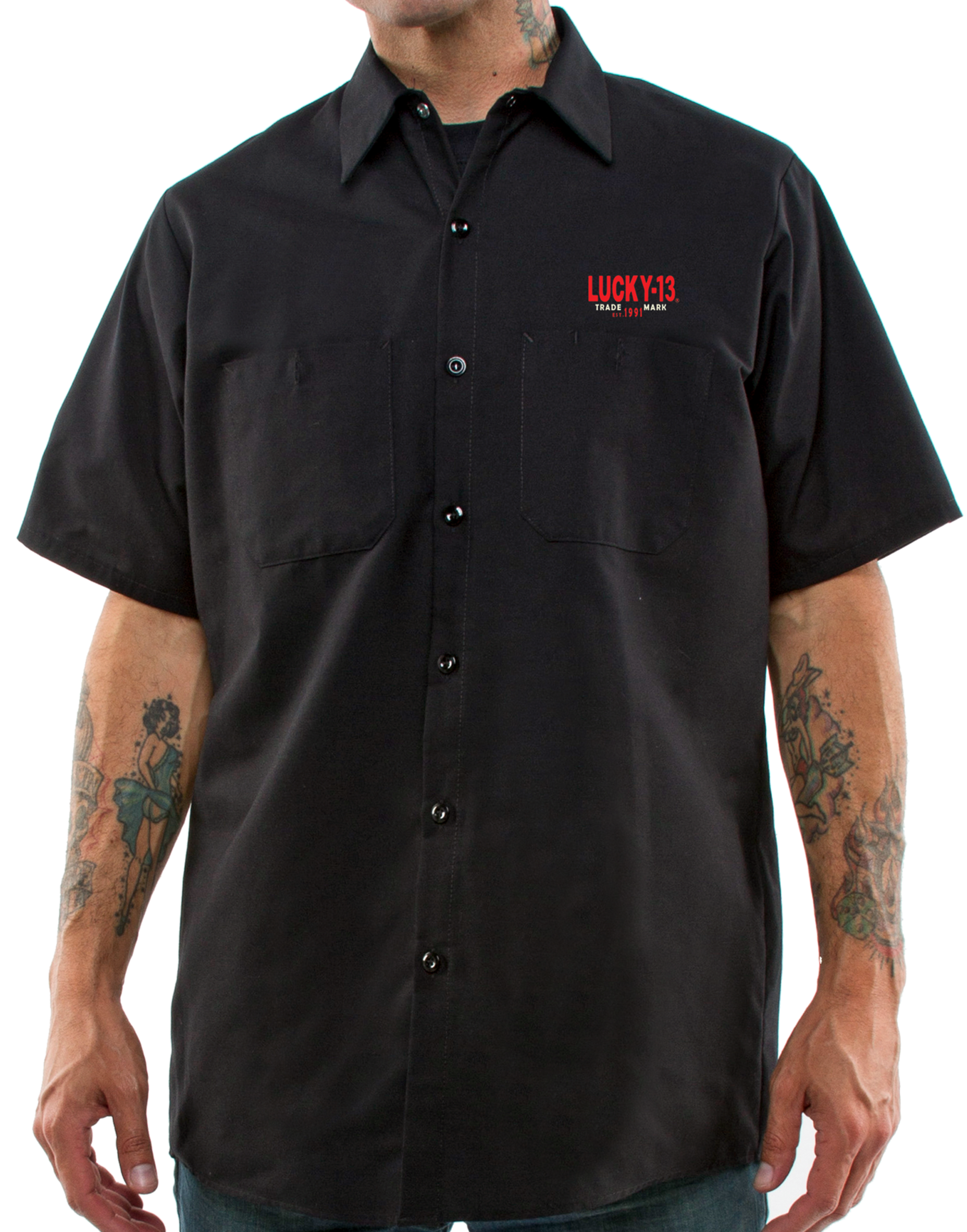 Set the pace for hard work under the hood wearing a personalized Hot Rod  Garage work shirt. You will be ready to hit the road before you know it  with