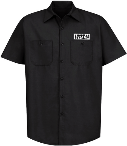The OFFERINGS Shop Shirt With Sewn On Patches BLACK/WHITE **NEW**