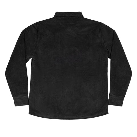 The JOCKO Sherpa Lined Sueded Corduroy Shirt-Jacket - BLACK