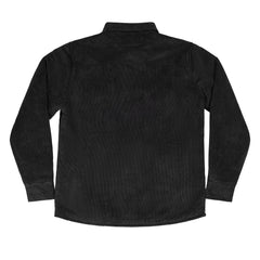 The JOCKO Sherpa Lined Sueded Corduroy Shirt-Jacket - BLACK