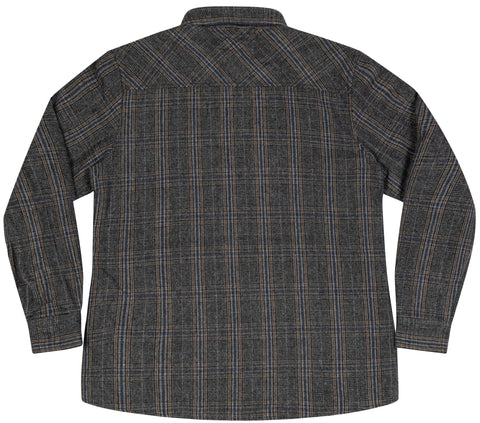 The BRANDO Lined Flannel Shirt-Jacket - GREY/NAVY/BROWN