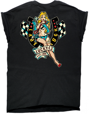 The LADY LUCK Custom Capped Sleeve Women's Tee **NEW**