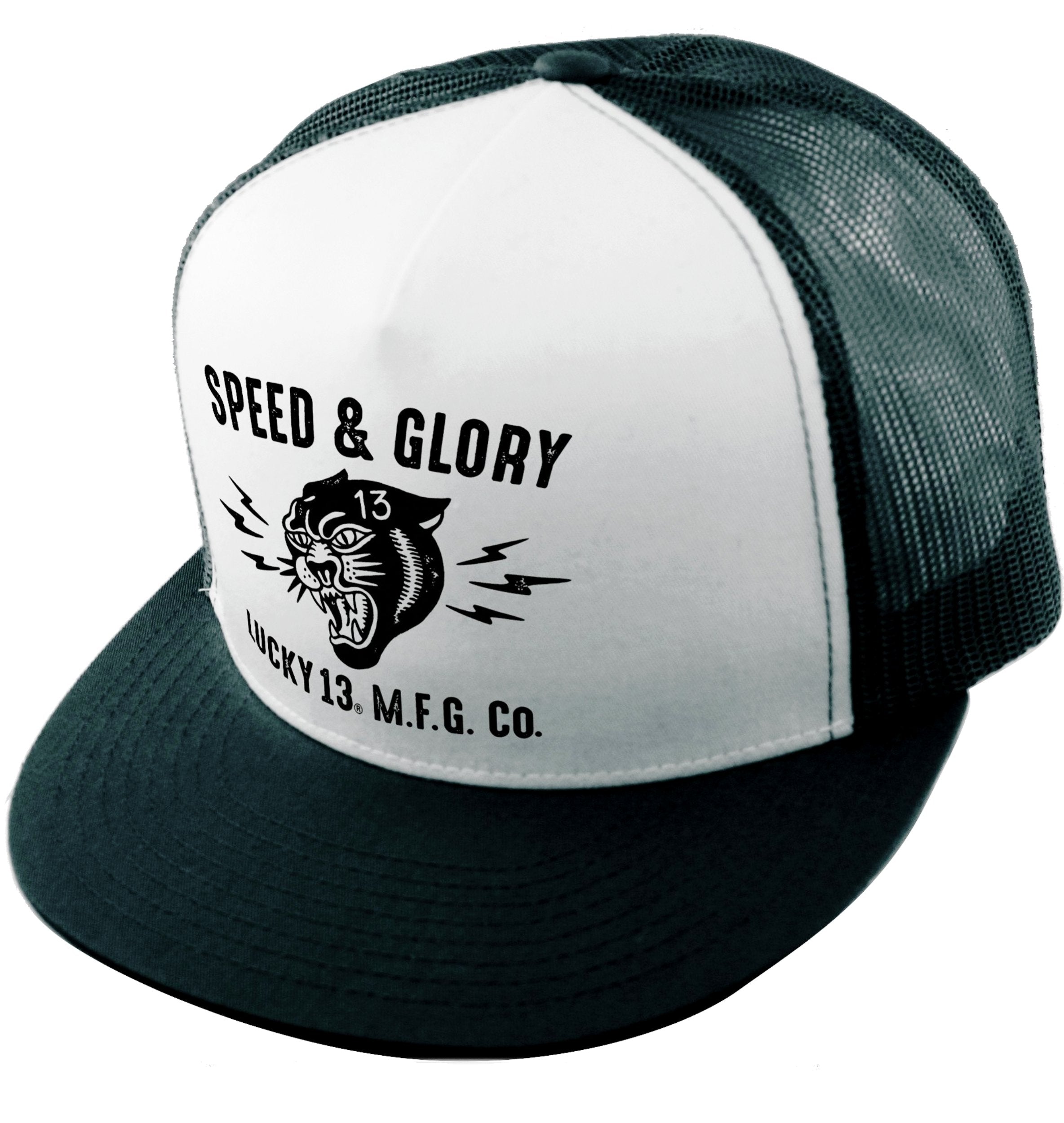 The PANTHER HEAD poplin mesh snapback trucker cap with transfer by
