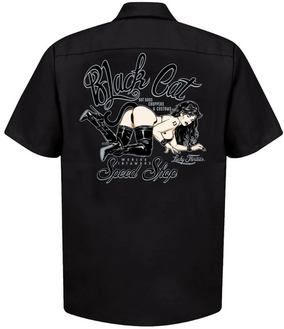 The BLACK CAT SPEED SHOP Work shirt **NEW**