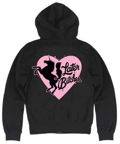 The LATER BITCHES Full Zip Lightweight Hoodie **NEW**